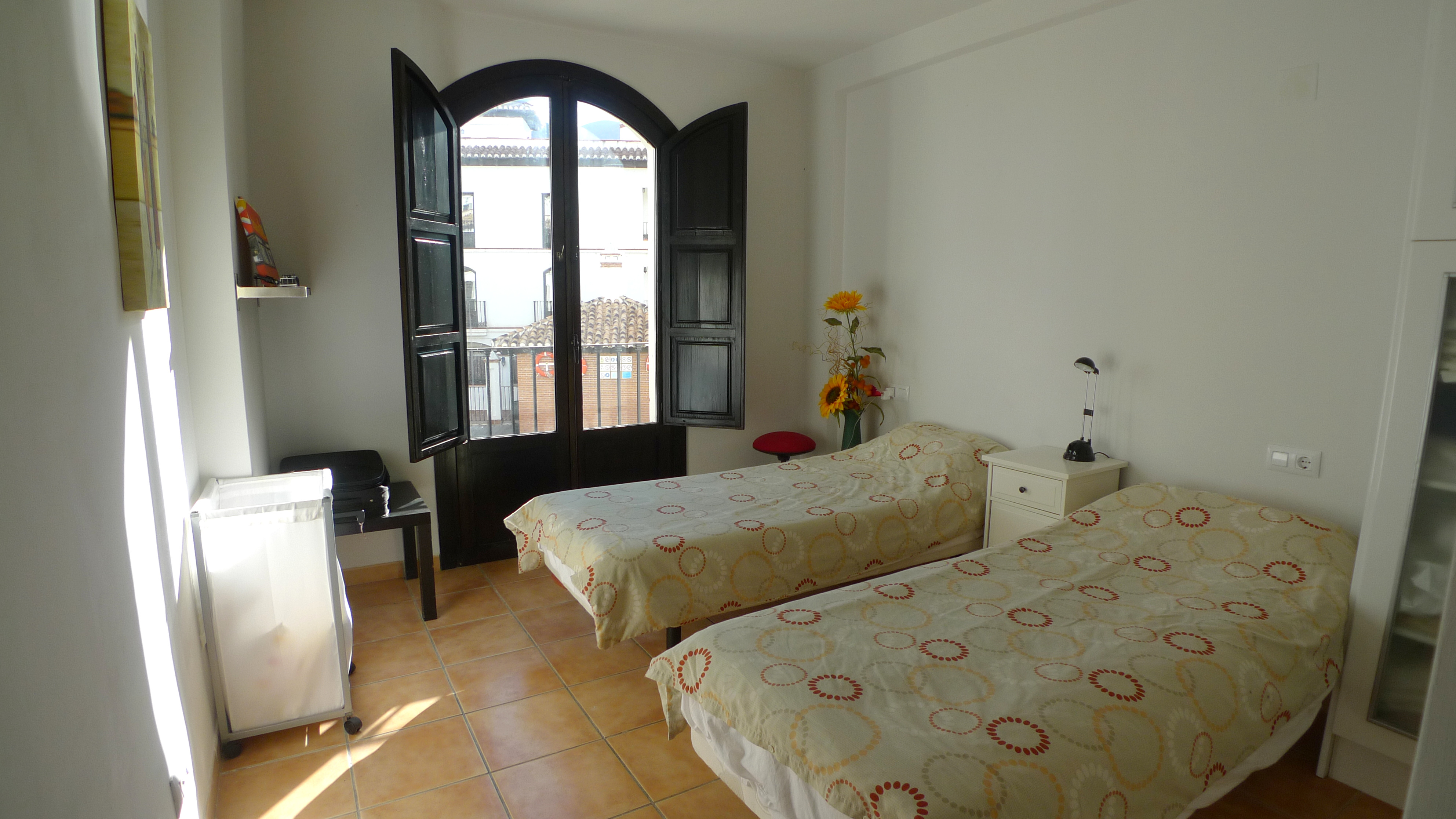 Twin Bedroom with Pool View